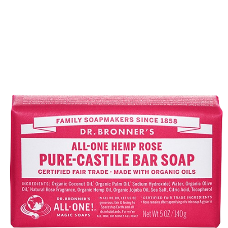 Dr. Bronner's Pure-Castile Bar Soap Rose