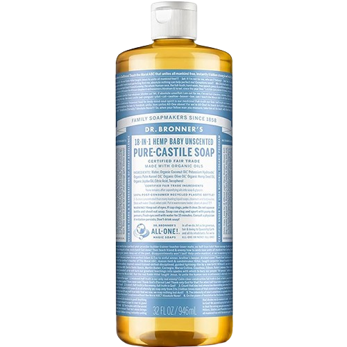 Dr. Bronner's 18-In-1 Pure-Castile Soap Baby Unscented