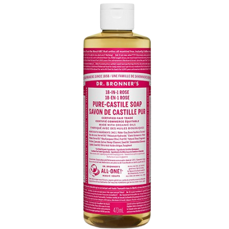 Dr. Bronner's 18-In-1 Pure-Castile Liquid Soap Rose