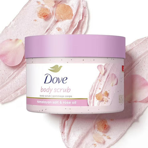 Dove Himalayan Salt & Rose Oil Body Scrub, 298 g