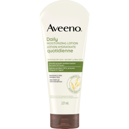 Aveeno Daily Moisturizing Lotion, Dry Skin, Non Comedogenic, Prebiotic Oat, Daily Moisturizer, Fragrance Free